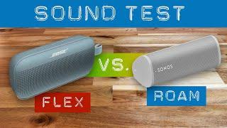 Bose Flex vs. Sonos Roam. Binaural music audio quality sound test. RockPop, Electronic, Jazz, Piano.