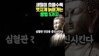 세월이 흐를수록 멋지게 늙어가는 방법 5가지 #명언 #오디오북 #조언 #철학 #석가모니 #격언 #독경