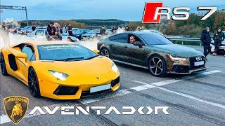 БОЙНЯ! AUDI RS7 vs Lambo Aventador | SRT 8 v GTR 900 HP | Porsche 911 v Tesla | AMG E63s vs BMW M5