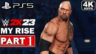 WWE 2K23 MyRise Gameplay Walkthrough Part 1 FULL GAME [4K 60FPS PS5] - No Commentary