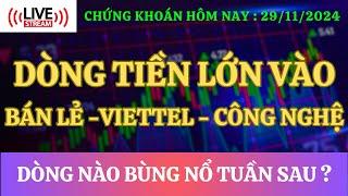 Chứng khoán hôm nay 29/11/2024 : Dòng tiền vì sao mất ? | Phiên hồi phục thứ 7