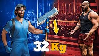 32kg Mop Experiment in a GYM Changed Everything! | Pretending Cleaner in gym Prank 