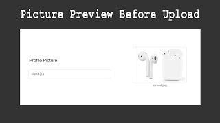 image preview before upload using html css and javascript
