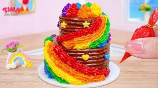 Fancy Rainbow Chocolate Cake Top 10 Miniature Best Rainbow Cake Decorating Ideas By Tina Mini Cakes