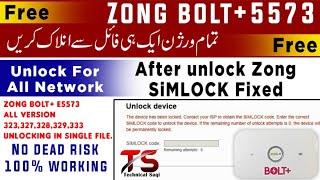 Zong Bolt Plus e5573 21.333.64.02.1456 & Unlock All Version For All Network