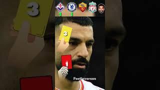 Mo Salah Red Card & Yellow Card stats by Clubs #football #mosalah #shorts