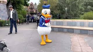 Articulated Donald Duck entertaining guests! // Disneyland