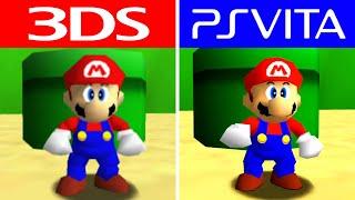 Super Mario 64 (1996) 3DS vs PS Vita | Fan Ports Comparison