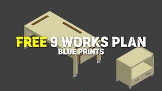 Free Project Plans for 9 Works (3/3) / 3D Modeling / Blue Prints