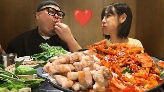 사랑이 왔다가 밥값 때문에 가네요 1차 쌈밥 8인분, 2차 모둠 곱창│Ssambap, Gopchang Mukbang Eatingshow