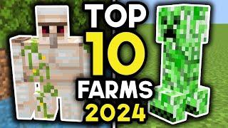 10 MUST HAVE Farms For Minecraft Bedrock 1.21 (2024)