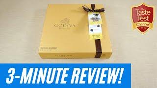 UNBOXING & TASTING | Godiva Luxury Belgian Chocolates | 3 Minute Review & Taste Test | Gold Box