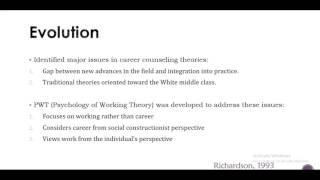 Career Counseling Episode 5: Psychology of Working