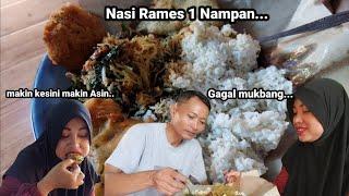 GAGAL MUKBANG ‼️Nasi Rames 1 Nampan