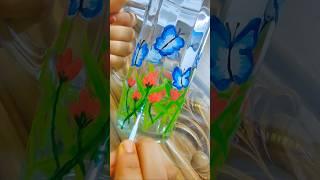 "Glass painting️🩷_#glasspainting #painting #shortvideo #subscribe #art #related. #ytshorts..