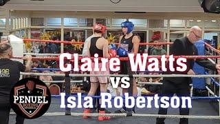 Claire Watts Vs Isla Robertson. Amateur Boxing Bout. Riley's Boxing Show, Sheffield. Full fight