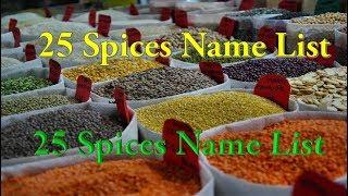 25 Spices Name List