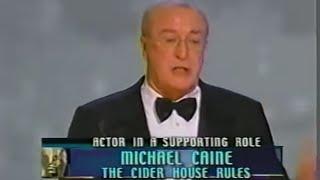 Michael Caine winning Best Supporting Actor for The Cider House Rules