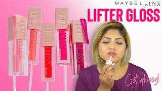 *NEW* Maybelline The Lifter Gloss - LIP GLOWING GLOSS | Review + Swatches | #justbarnaa #maybelline