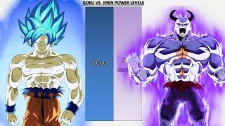 Goku VS Jiren POWER LEVELS - Dragon Ball/Dragon Ball Z/Dragon Ball Super/Dragon Ball Heroes/UV