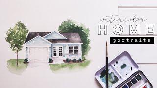 Watercolor Home Portraits | Illustrating + Painting Houses