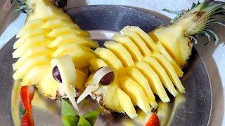 LITTLE DUCKS MADE WITH PINEAPPLE - By J. Pereira Art Carving Fruits