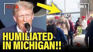 Trump GOES NUTS as Audience WALKS OUT in Michigan Speech