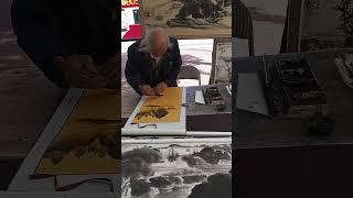 Pictures of a street artist in real time San Francisco #shorts #respect  #short
