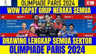 BISAKAH 2 MEDALI EMAS..!! HASIL RESMI DRAW SEMUA SEKTOR OLIMPIADE PARIS 2024..!!