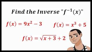 Finding the INVERSE FUNCTION (Exponent and Radical)