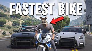 Running From The Cops with Fastest Bike in GTA 5 RP