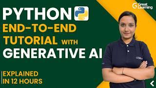 Python Tutorial with Gen AI for 2024 | Python for Beginners | Python full course