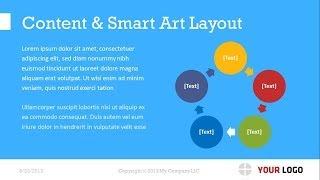 Simple Business PowerPoint Template  'Simple Blue'  - Fully flexible design