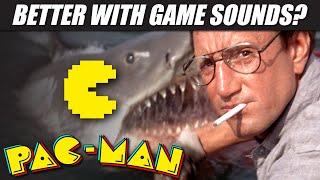'JAWS' (1975) dubbed with PAC-MAN game sounds!! | RetroSFX