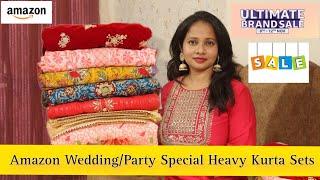 Amazon Wedding Special Heavy Embroidery Kurti/Kurta Set Haul | Ranjana R