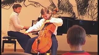 Angelo Pollak (today a classical tenor) on the cello at the age of 13