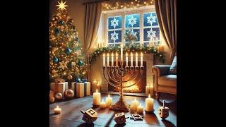 Hanukkah, Christmas Living Room, Fireplace, Music - NINE HOURS