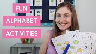 3 Activities for Teaching the Alphabet