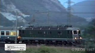 1997 [SDw] 1/4 BEST Classic Gotthard on YT Re 6/6 passenger service, Re 460 running freights AMAZING