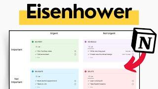 How to Use The Eisenhower Matrix in Notion (Highly Effective!)