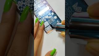 Easy Stamping Nail Art Design At Home  #nailart #piubhol #shorts