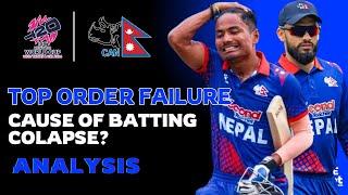 Nepal's Top Order Batting Failure || Batting Analysis || ICC Men's T20 World Cup