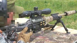 The work of Russian snipers with the Raptor "BespokeGun" rifle in Ukraine