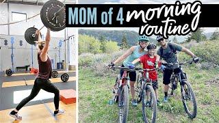 MOM OF 4 MORNING ROUTINE | WORKOUT, STAY AT HOME MOM, LARGE FAMILY | FRUGAL FIT MOM