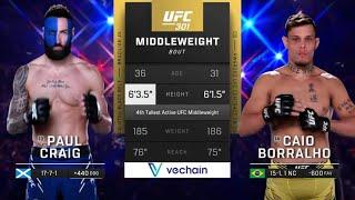 PAUL CRAIG vs CAIO BORRALHO Full Fight UFC 301