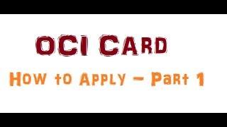 OCI Card - How to apply for newborn in USA Part1