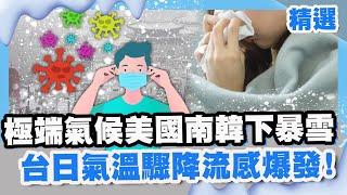 極端氣候美國.南韓急凍下暴雪釀災！台日「流感大爆發」就診恐飆10萬？醫提醒1事比戴口罩重要！ 【優選話題】