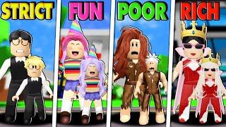 Strict Mom vs Fun Mom vs Rich Mom vs Poor Mom (Roblox Brookhaven RP)