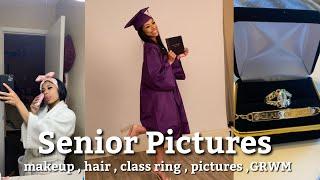 GRWM: SENIOR PICTURES VLOG | c/o 22 , makeup , hair , class ring etc .. / Nadia Jocelyn