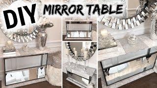 DIY Mirror Table | Dollar Tree DIY Glam Mirror Furniture!